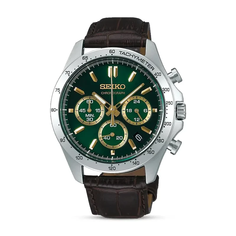 Seiko Spirit Chronograph Green Dial Men’s Watch | SBTR017